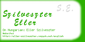 szilveszter eller business card